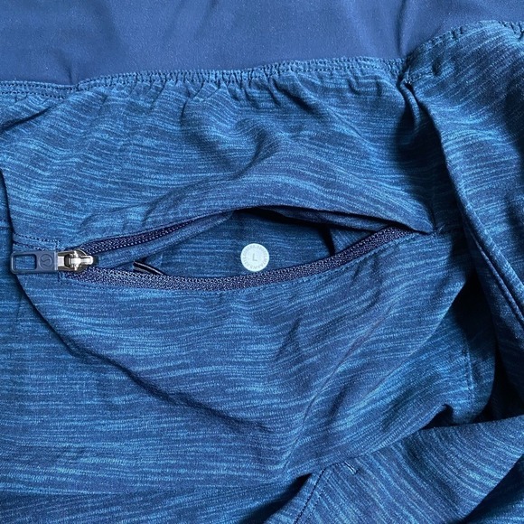 L LULULEMON 9" T.H.E. Linerless Men's Shorts Deep Blue Athletic Size L - Picture 4 of 9